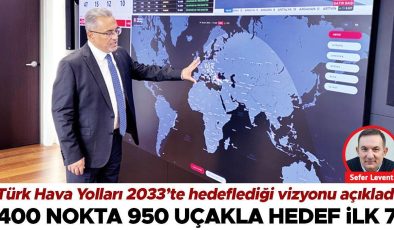 Türk Hava Yolları 2033 yılında ulaşmayı hedeflediği vizyonu açıkladı… 400 nokta 950 uçakla hedef ilk 7